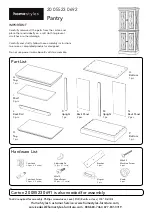 Предварительный просмотр 1 страницы Homestyles 20 05523 0692 Assembly Instructions Manual