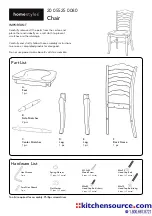 Предварительный просмотр 1 страницы Homestyles 20 05525 0080 Assembly Instructions