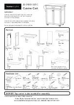 Предварительный просмотр 1 страницы Homestyles 20 09001 007C Quick Start Manual