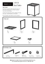 Предварительный просмотр 1 страницы Homestyles 6800-20 Quick Start Manual