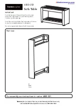 Предварительный просмотр 1 страницы Homestyles 6800-202 Manual