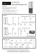 Homestyles Closet Wall Drawer Unit 20 05050 0075 Manual предпросмотр