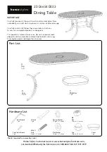 Homestyles Dining Table 20 0 4 0033 Assembly Instructions предпросмотр