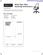 Preview for 1 page of Homestyles Easy Pro Assembly Instructions