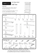 Предварительный просмотр 1 страницы Homestyles Hall Tree 20050640049 Quick Start Manual