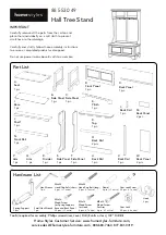 Предварительный просмотр 1 страницы Homestyles Hall Tree Stand 88 5530 49 Manual