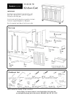 Homestyles Kitchen Cart Assembly Instructions Manual предпросмотр