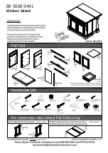 Предварительный просмотр 1 страницы Homestyles Kitchen Island 88 5006 9441 Manual