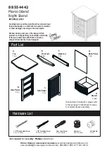 Предварительный просмотр 1 страницы Homestyles Marco Island 88 5544 42 Assembly Instructions