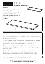 Homestyles Stainless Steel Top 5100-102 Manual предпросмотр