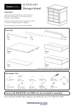 Предварительный просмотр 1 страницы Homestyles Storage Island 20 05520 0923 Manual