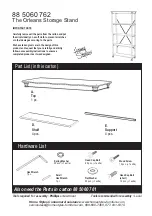 Предварительный просмотр 2 страницы Homestyles The Orleans Storage Stand 88 5060 761 Manual