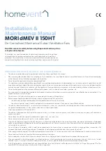 Preview for 1 page of homevent MORI dMEV II 150HT Installation & Maintenance Manual