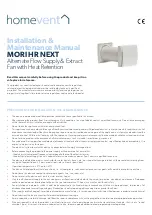 homevent MORI HR NEXT Installation & Maintenance Manual preview