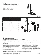 Preview for 1 page of Homewerks 55-K821S-MB-T Installation Instructions Manual