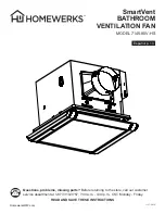 Предварительный просмотр 1 страницы Homewerks SmartVent 7145-80V-HS Manual