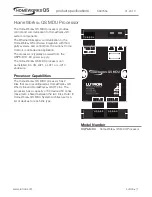 Предварительный просмотр 1 страницы Homeworks QS HQP6-MDU Product Specifications