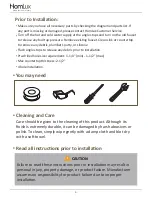 Preview for 3 page of HomLux 063E004435 Installation Manual