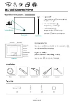 Предварительный просмотр 4 страницы HomLux Rectangle LED Bathroom Mirror Manual