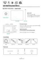 Предварительный просмотр 5 страницы HomLux Rectangle LED Bathroom Mirror Manual