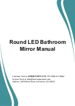 Preview for 1 page of HomLux Round LED Bathroom Mirror Manual