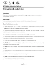 Preview for 2 page of HomLux Round LED Bathroom Mirror Manual