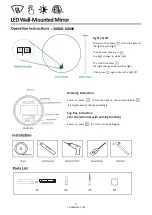 Preview for 4 page of HomLux Round LED Bathroom Mirror Manual