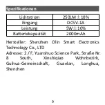 Preview for 11 page of Hommie NL01W User Manual