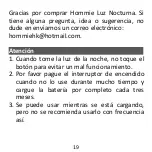 Preview for 21 page of Hommie NL01W User Manual