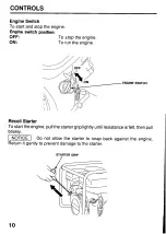 Предварительный просмотр 12 страницы Honda Automobiles EG1400X Owner'S Manual