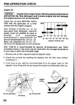 Предварительный просмотр 22 страницы Honda Automobiles EG1400X Owner'S Manual