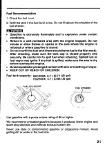 Предварительный просмотр 23 страницы Honda Automobiles EG1400X Owner'S Manual