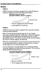 Preview for 13 page of Honda Automobiles HRB215 Harmony Owner'S Manual