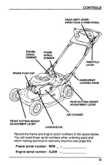 Preview for 18 page of Honda Automobiles HRB215 Harmony Owner'S Manual