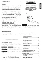 Honda Automobiles HRE410 Operator'S Manual предпросмотр