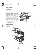 Предварительный просмотр 12 страницы Honda Automobiles WX10 Owner'S Manual