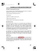 Предварительный просмотр 59 страницы Honda Automobiles WX10 Owner'S Manual