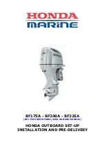 HONDA marine BF175A Set-Up, Installation, And Pre-Delivery Service preview