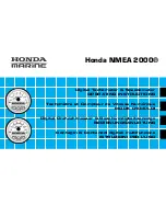 Предварительный просмотр 1 страницы HONDA marine NMEA 2000 Operating Instructions Manual