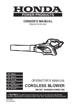 Honda Power Products HHBE81BE Owner'S Manual preview