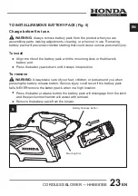 Preview for 23 page of Honda Power Products HHBE81BE Owner'S Manual