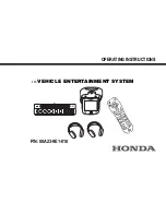 Предварительный просмотр 1 страницы Honda 08A23-9E1-010 Operating Instructions Manual