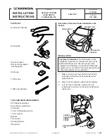 Preview for 1 page of Honda 08E49-S9A-100 Installation Instructions Manual