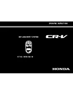 Предварительный просмотр 1 страницы Honda 08E60-S9A-100 Operating Instructions Manual