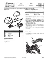 Preview for 1 page of Honda 08L56-MGE-100 Installation Instructions