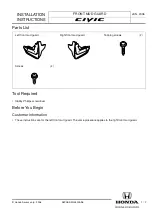 Preview for 1 page of Honda 08P08SMG601 Installation Instructions