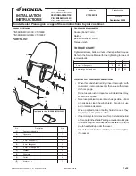 Предварительный просмотр 1 страницы Honda 08R80-MCH-300C Installation Instructions Manual