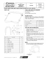 Preview for 1 page of Honda 0SR73-HL5-100 Installation Instructions