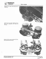 Предварительный просмотр 40 страницы Honda 1978 CB400A Shop Manual