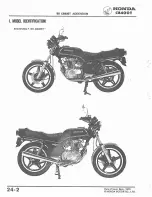 Предварительный просмотр 259 страницы Honda 1978 CB400A Shop Manual